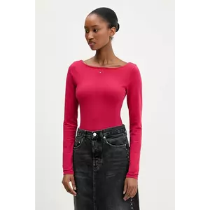 Tommy Jeans longsleeve culoarea roz, DW0DW21548 imagine