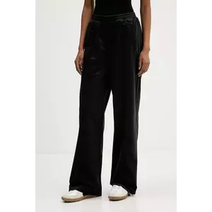adidas Originals pantaloni de trening din velur Velvet Tp culoarea negru, uni, JV7508 imagine