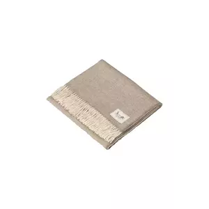 My Alpaca pătură din lână de alpaca Fishbone 150 x 200 cm culoarea alb imagine