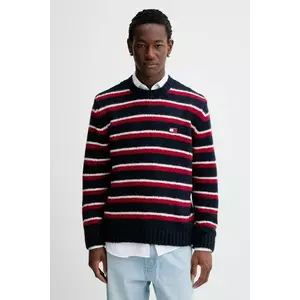 Tommy Jeans pulover din amestec de alpaca culoarea bleumarin, călduros, DM0DM22109 imagine