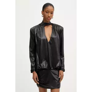 Haveone rochie culoarea negru, mini, drept, MFS-P097 imagine