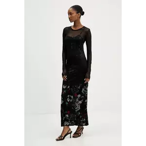 Desigual rochie CASSIDY culoarea negru, maxi, mulata, 25WWVK11 imagine