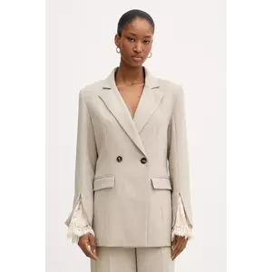 Haveone sacou culoarea bej, cu doua randuri de nasturi, JGE-P031 imagine