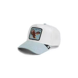 Goorin Bros șapcă Denim Fly High culoarea alb, 101-2590 imagine