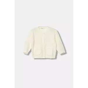 United Colors of Benetton cardigan bebe culoarea bej, 16AKA5013 imagine