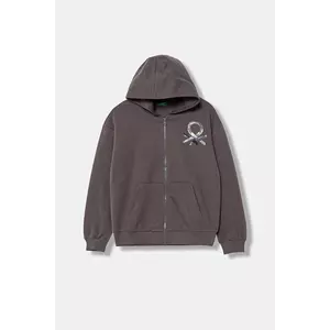 United Colors of Benetton bluză copii culoarea gri, cu imprimeu, 39M2C505O imagine