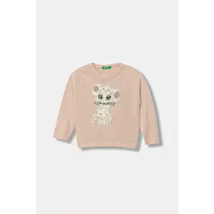United Colors of Benetton pulover copii culoarea roz, light, 13DZG1013 imagine