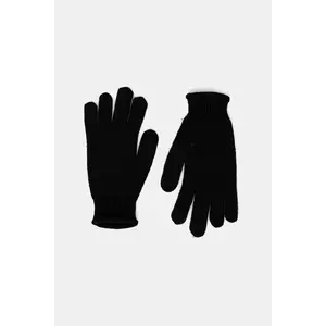 Sisley mănuși din amestec de lână culoarea negru, 122HMG001 imagine