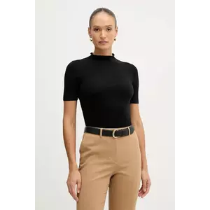 Sisley pulover din amestec de lână culoarea rosu, cu turtleneck, 11BAM105P imagine