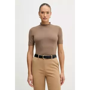 Sisley pulover din amestec de lână culoarea rosu, cu turtleneck, 11BAM105P imagine