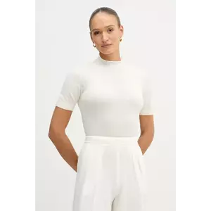 Sisley pulover din amestec de lână culoarea rosu, cu turtleneck, 11BAM105P imagine