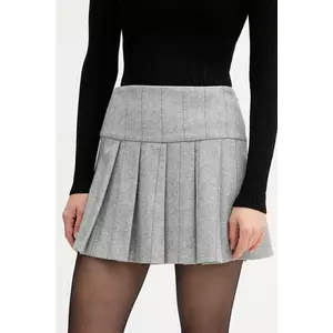 MAX&Co. fustă din amestec de lână culoarea gri, mini, evazați, 2526106064200 imagine