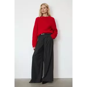 Medicine pulover din lână de alpaca culoarea rosu, călduros imagine