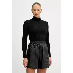 United Colors of Benetton pulover culoarea negru, light, cu turtleneck, 5W77DQ0AT imagine