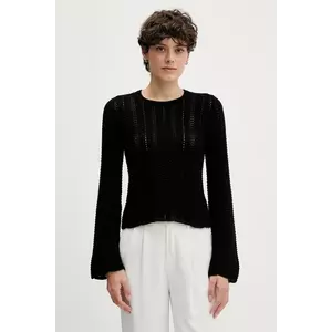 Sisley pulover de bumbac culoarea negru, light, 1494M106O imagine