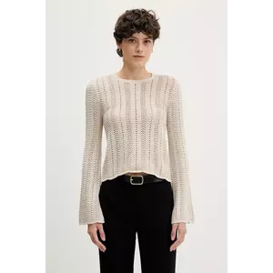 Sisley pulover de bumbac culoarea bej, light, 1494M106O imagine