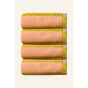 Calma House prosop din bumbac 30 x 50 cm 4-pack culoarea roz imagine