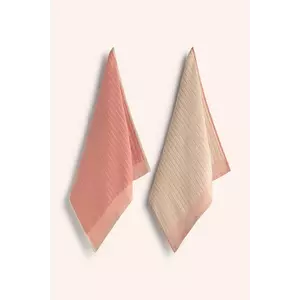 Calma House prosop de bucătărie din bumbac Lisboa 50 x 50 cm 2-pack culoarea roz imagine