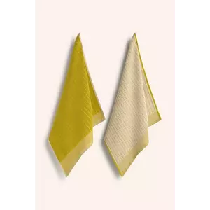 Calma House prosop de bucătărie din bumbac Lisboa 50 x 50 cm 2-pack culoarea verde imagine