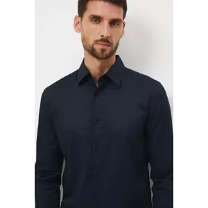 Medicine camasa culoarea albastru marin, cu guler clasic, slim imagine