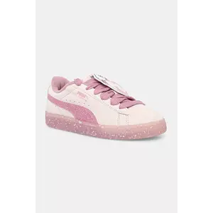 Puma sneakers de piele întoarsă pentru copii Suede XL HK&FR 2 culoarea roz, 403393 imagine