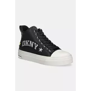 Dkny teniși de piele Yaser Star culoarea negru, K4597935 imagine