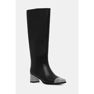 MICHAEL Michael Kors ghete de piele Matilda culoarea negru, cu toc drept, 40F5MTMB7L.001 imagine