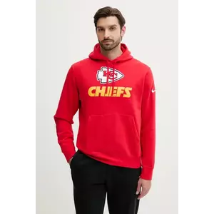 Nike bluză Rewind Club Hoodie culoarea roșu, cu glugă, cu imprimeu, NKDK-65N-7G-WUG imagine