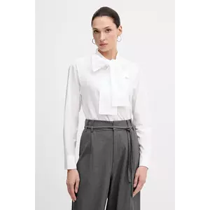 Pedro del Hierro cămașă culoarea alb, cu un decolteu legat, relaxed, 6632008 imagine