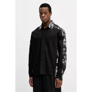 Versace Jeans Couture cămașă din bumbac culoarea negru, relaxed, 79GAL212 NS698 imagine