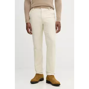 BOSS pantaloni culoarea bej, drept, 50551426 imagine