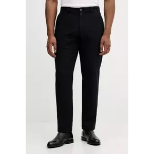 Barbour pantaloni cu lână culoarea bleumarin, drept, MTR0778 imagine