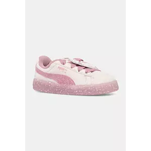 Puma sneakers de piele întoarsă pentru copii Suede XL HK&FR 2 AC culoarea roz, 403394 imagine