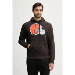 Nike bluză Club Logo Hoodie culoarea maro, cu glugă, cu imprimeu, NKDK-2DI-9I-N09 imagine