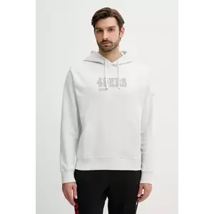 Nike bluză French Terry Club Hoodie culoarea gri, cu glugă, cu imprimeu, 01D1-0BB-9B-PF5 imagine