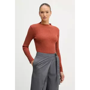 Pedro del Hierro bluză culoarea maro, uni, 8622511 imagine