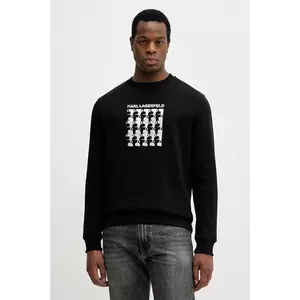 Karl Lagerfeld hanorac de bumbac culoarea negru, cu imprimeu, 554917.705402 imagine