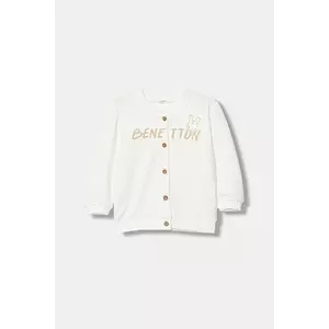 United Colors of Benetton bluză bebe culoarea alb, cu imprimeu, 3K1CA501S imagine