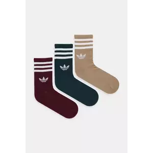 adidas Originals șosete 3-pack culoarea verde, JZ4945 imagine