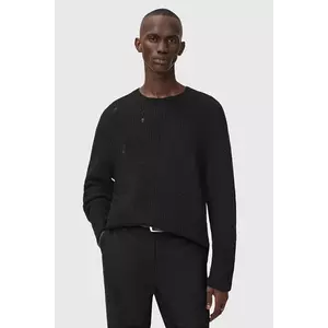AllSaints pulover din amestec de lână culoarea negru, M028KD imagine