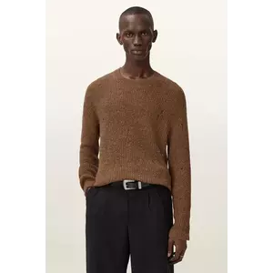 AllSaints pulover din amestec de lână culoarea maro, M028KD imagine