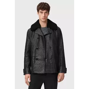 AllSaints geacă de piele culoarea negru, de tranziție, M031LD imagine