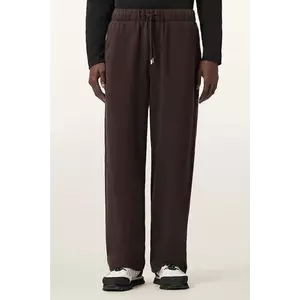 AllSaints pantaloni de trening din bumbac culoarea maro, uni, M032TD imagine