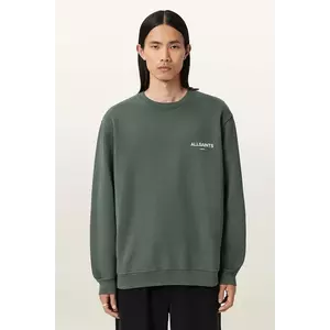 AllSaints hanorac de bumbac culoarea verde, cu imprimeu, M021ND imagine