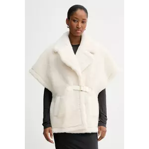 Blugirl Blumarine vestă din amestec de lână culoarea bej, de tranziție, PF5003.T0300 imagine