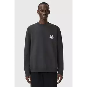 AllSaints hanorac de bumbac culoarea negru, cu imprimeu, M011NE imagine