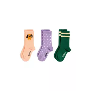 Mini Rodini șosete copii Doggies 3-pack culoarea violet, 26160110 imagine