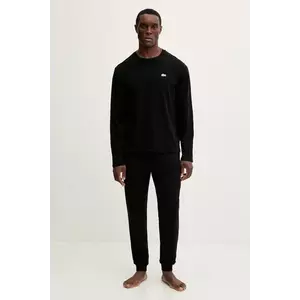 Lacoste pijama culoarea negru, uni, 4H6426 imagine
