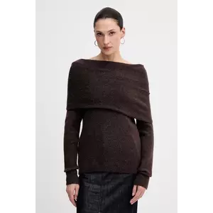 Hoss Intropia pulover din amestec de lână culoarea maro, 6382056 imagine