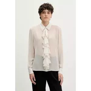 Sisley cămașă culoarea bej, cu guler clasic, regular, 5NOXLQ09T imagine